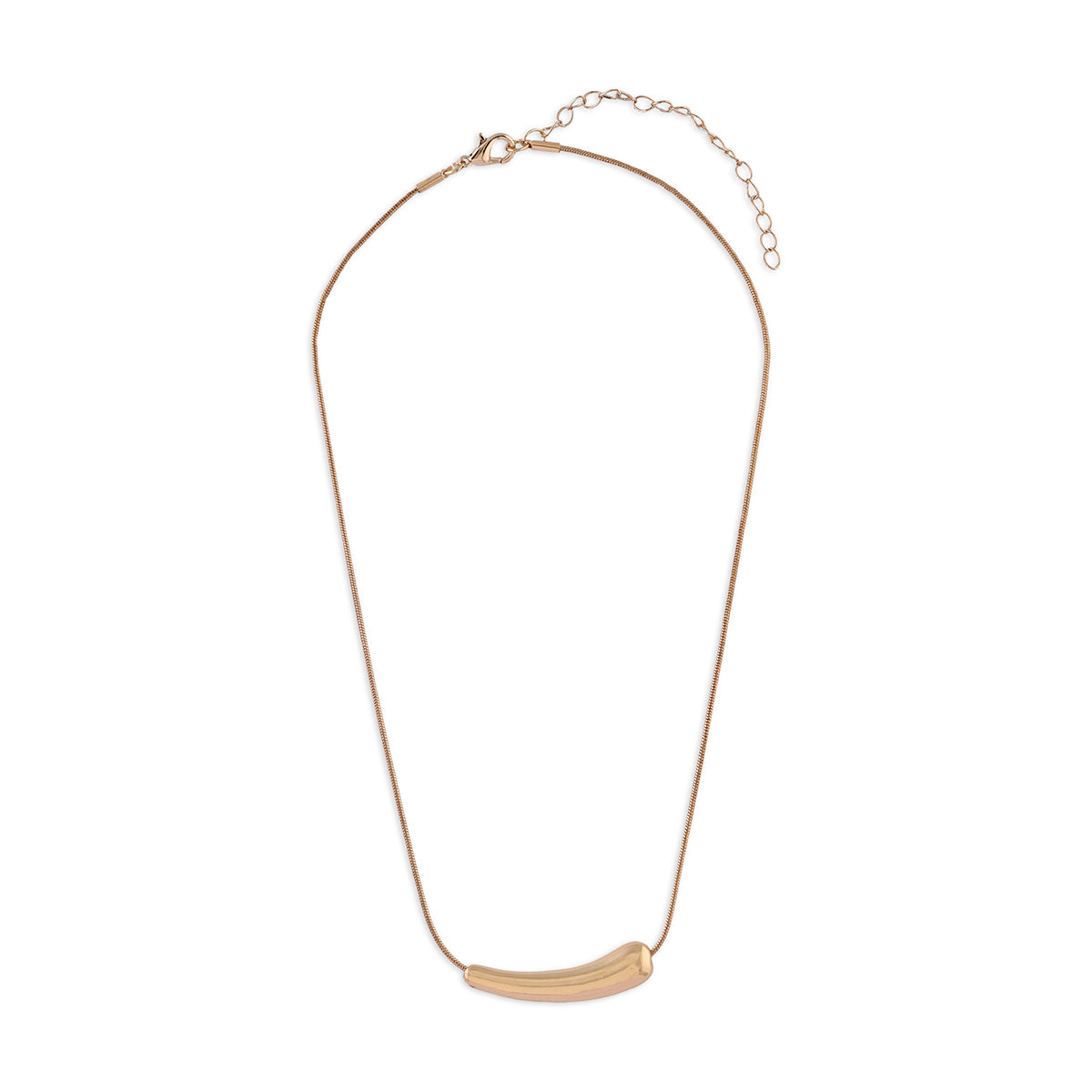 Golden Fan Charm Necklace