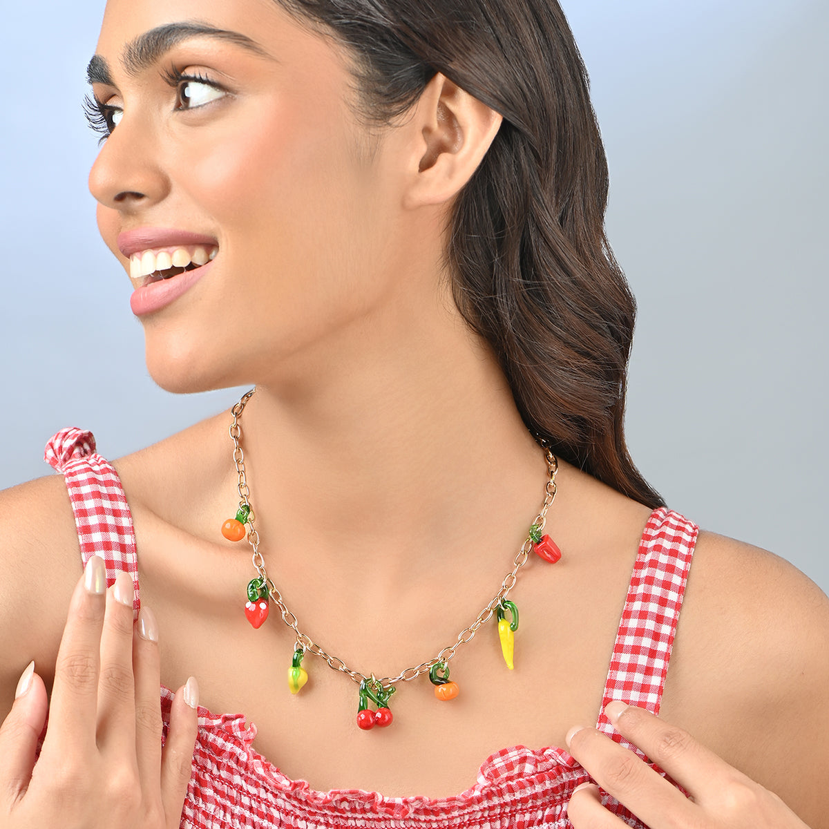 Tooty Fruity Veggie Pop Charm Necklace