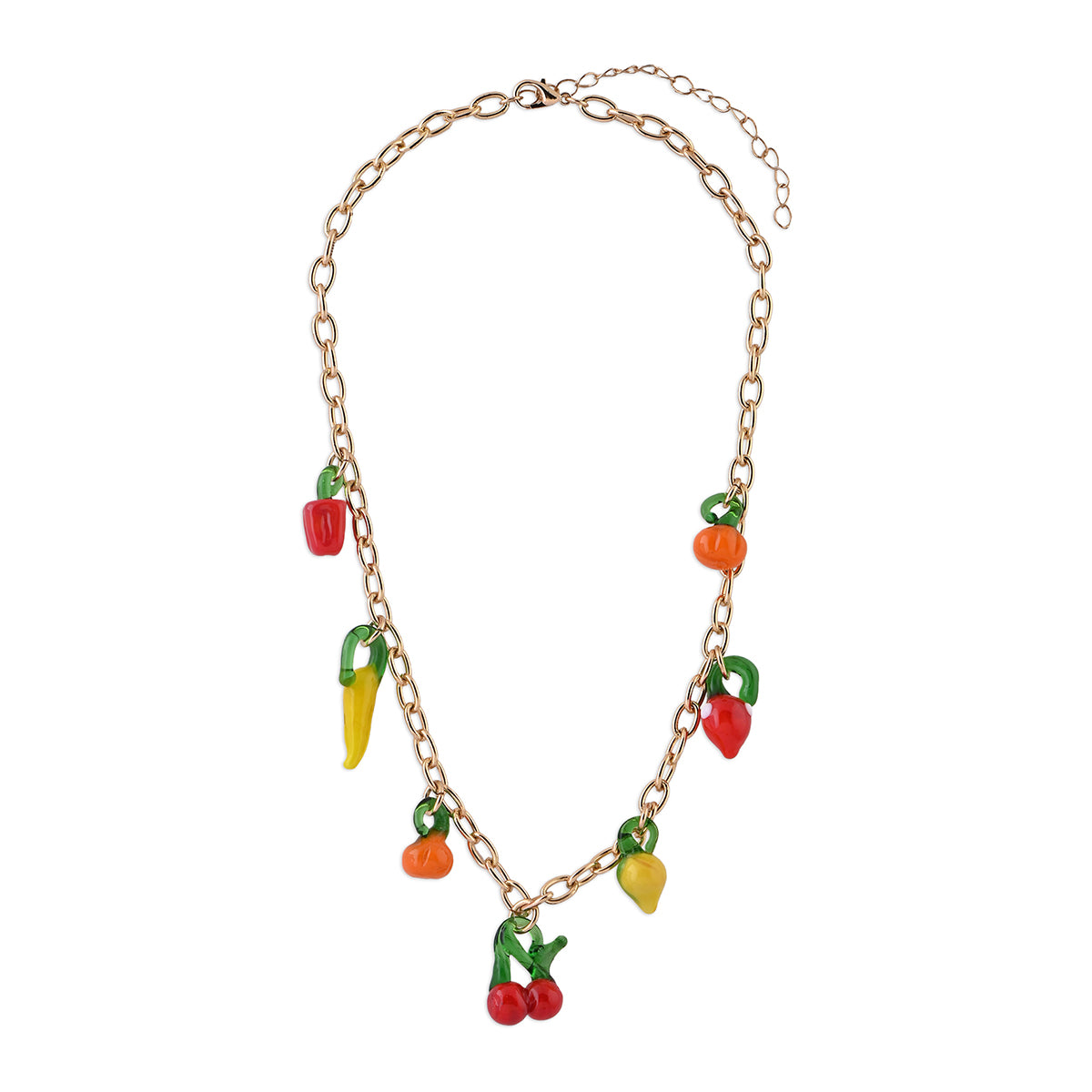 Tooty Fruity Veggie Pop Charm Necklace