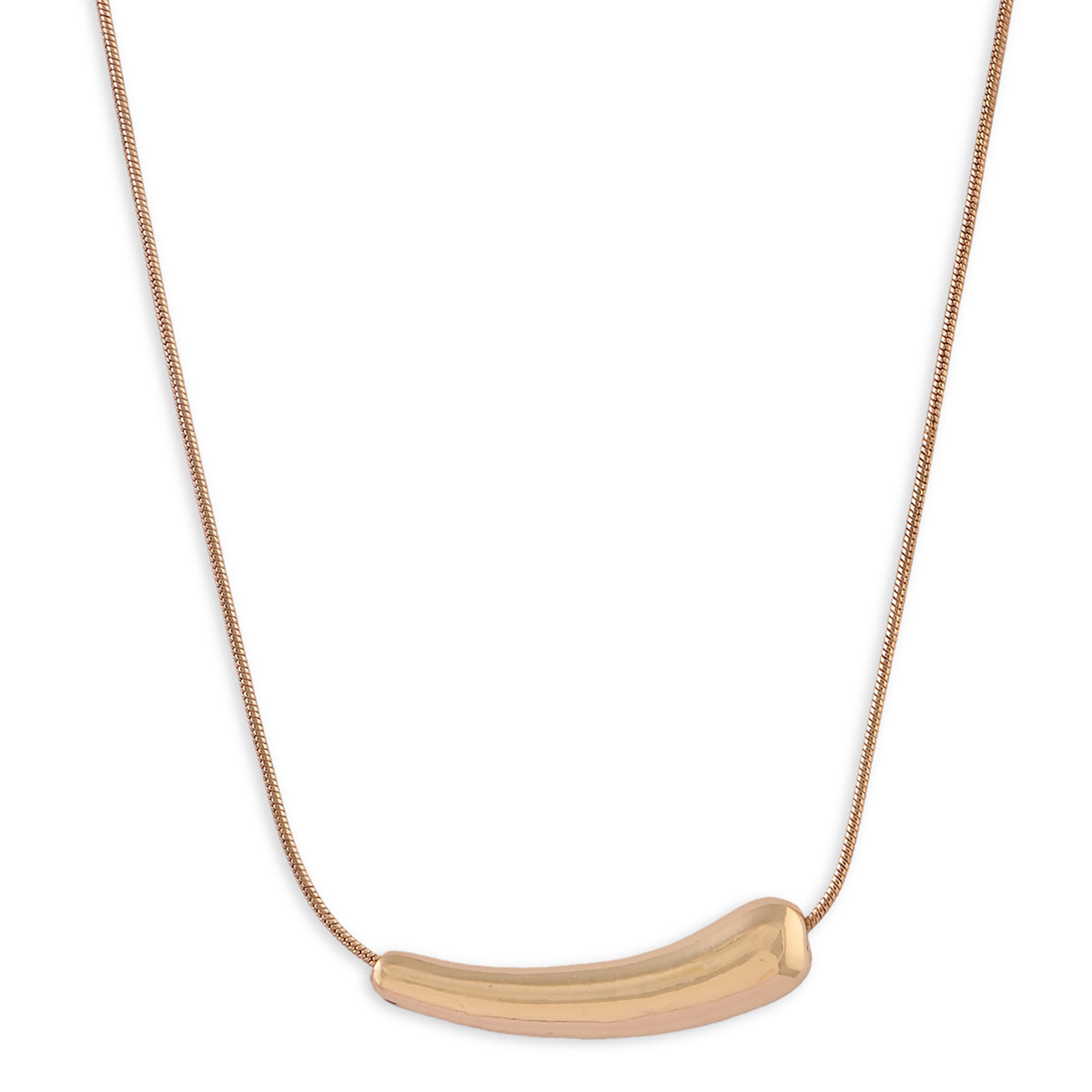 Golden Fan Charm Necklace