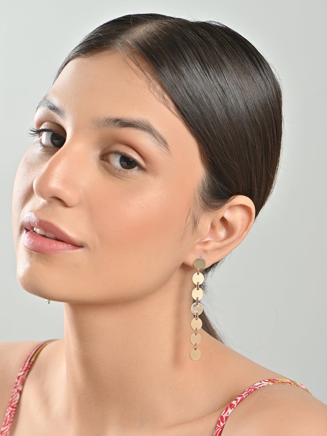 Gold Geometric Drop Earrings