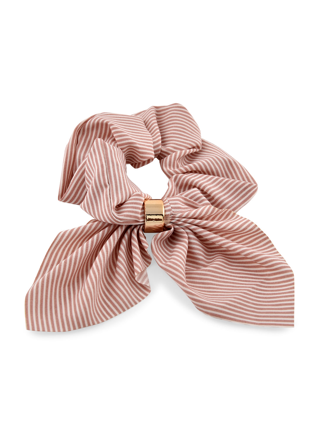Striped Bow Hair Scrunchies Set of 2