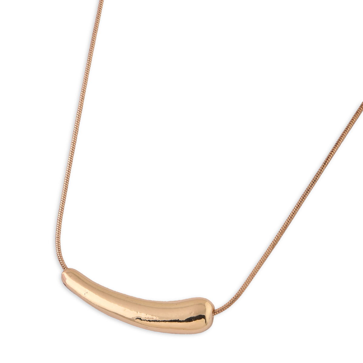 Golden Fan Charm Necklace
