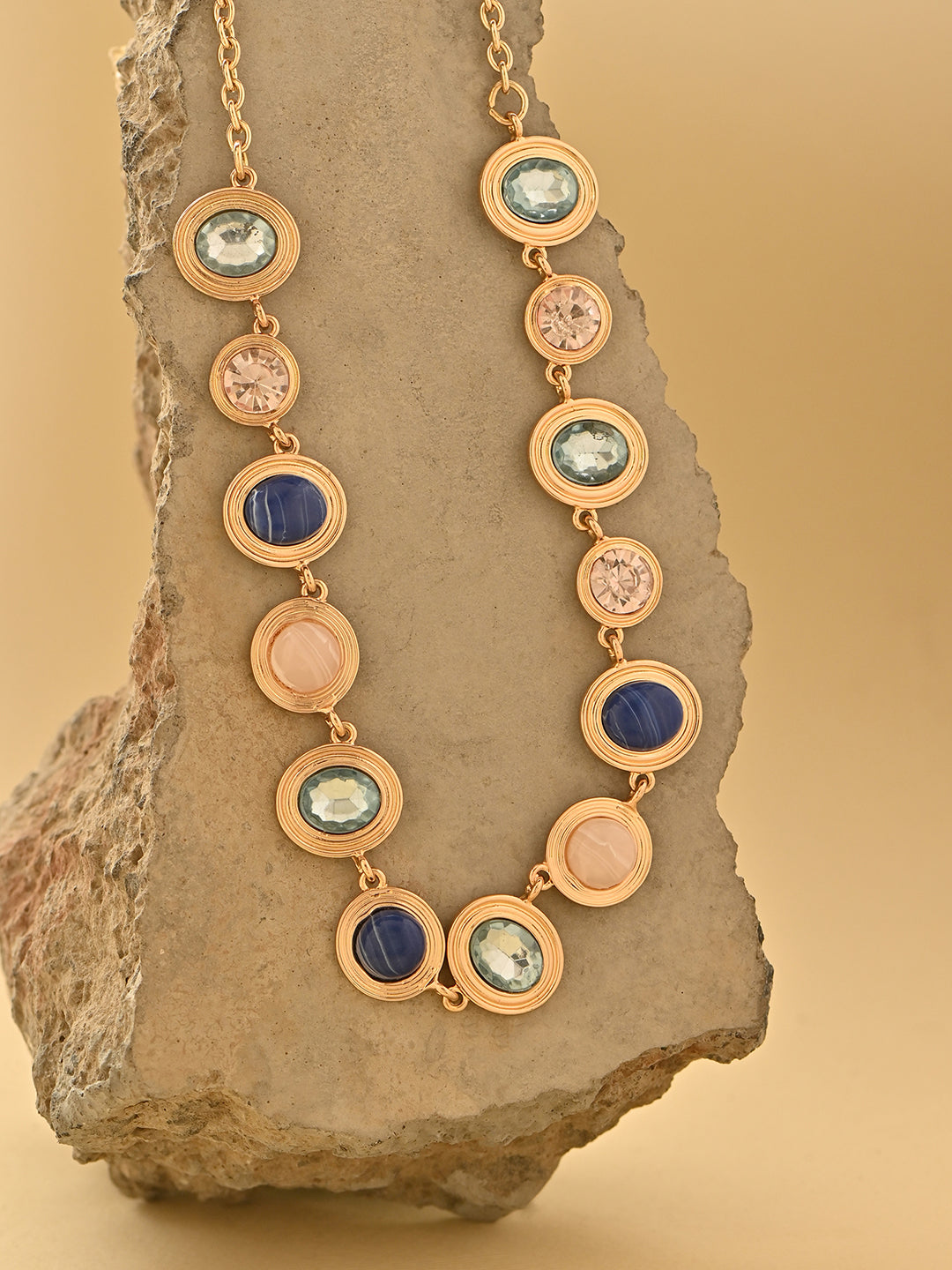 Golden Glow Stone Studded Choker