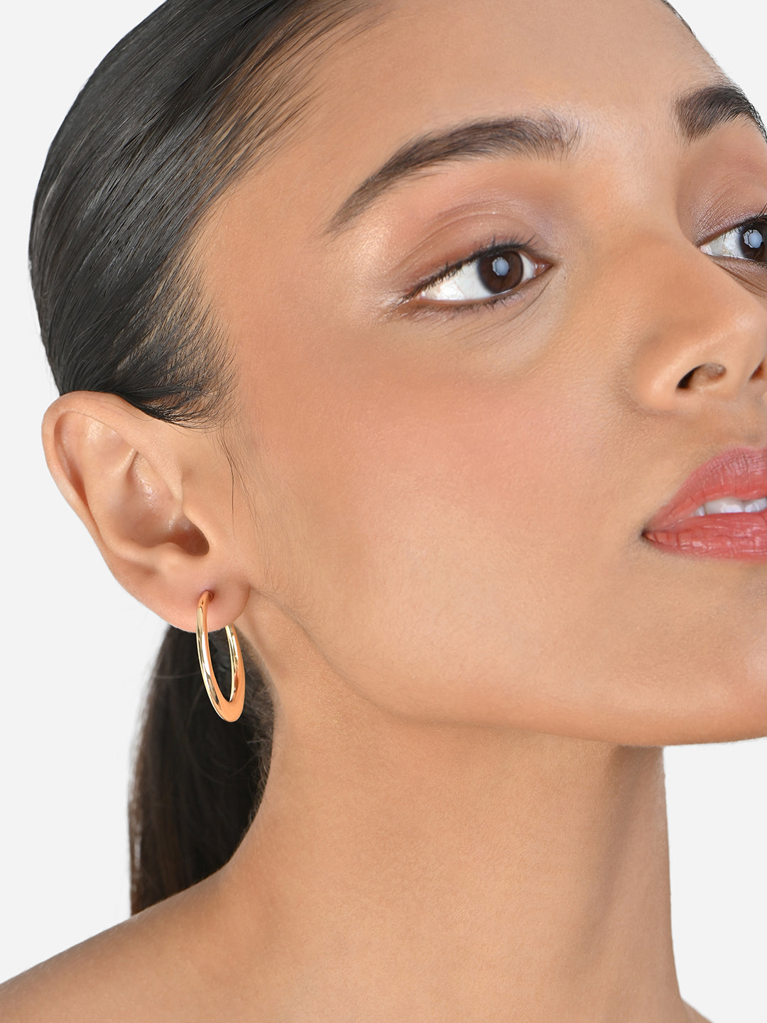 Golden Trio Textured Hoop Earring Set