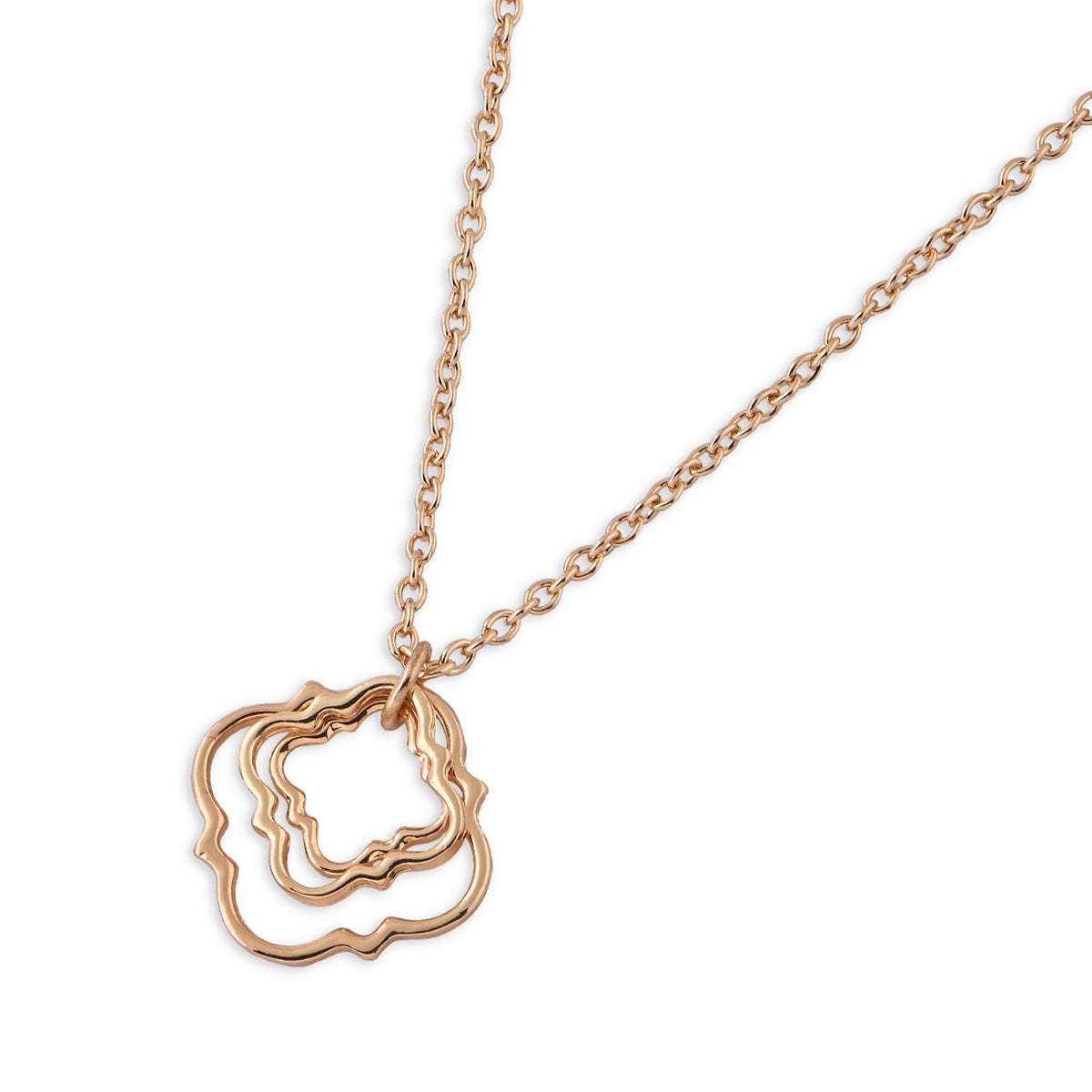 Gold-Tone Double Clover Charm Necklace