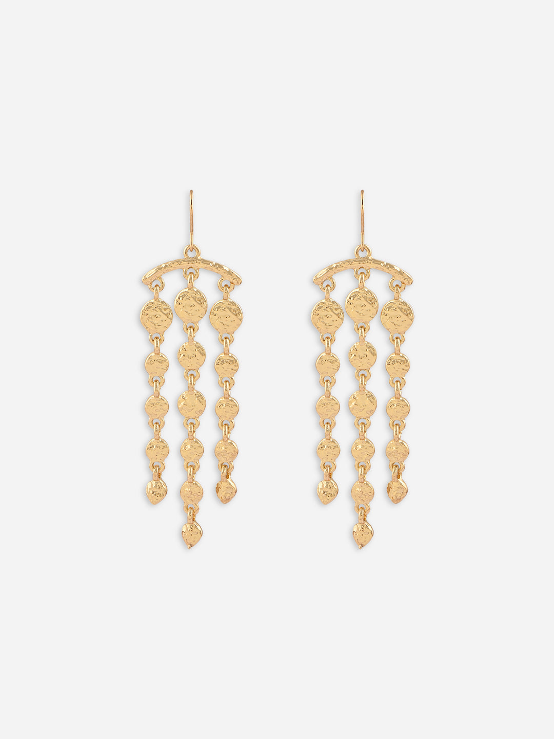 Boho Tasselled Gold Drop Earrings