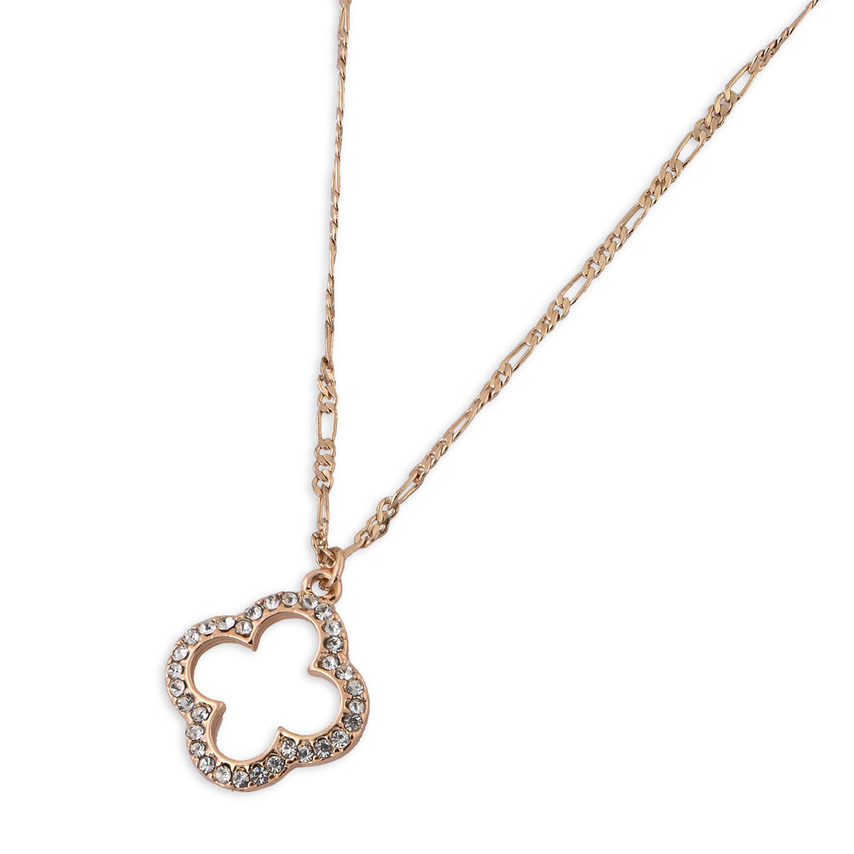 Gold-Plated Clover Charm Necklace