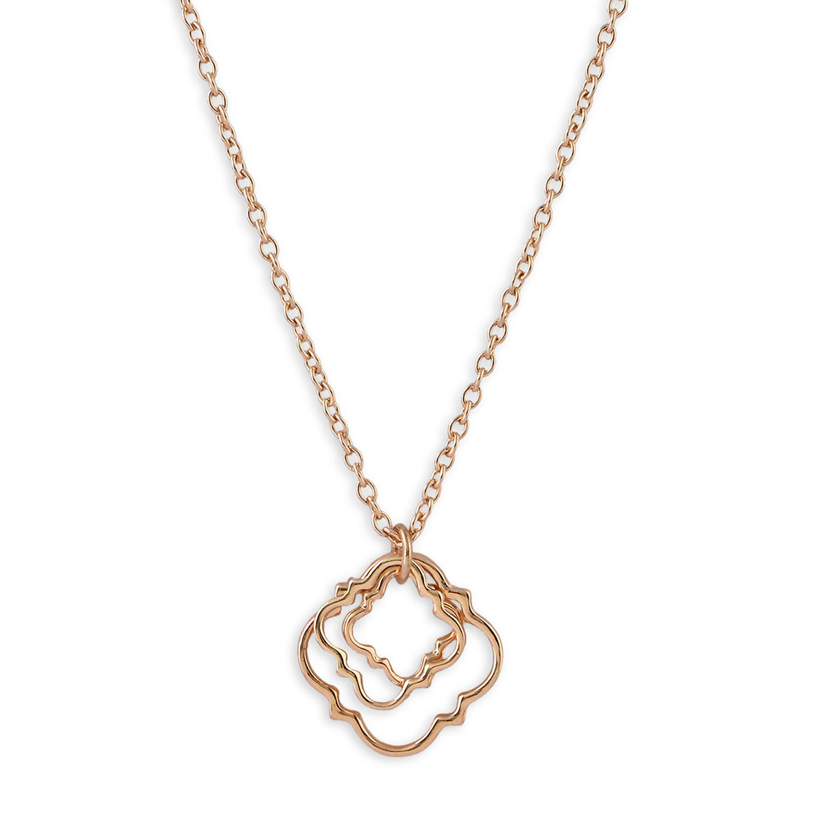 Gold-Tone Double Clover Charm Necklace