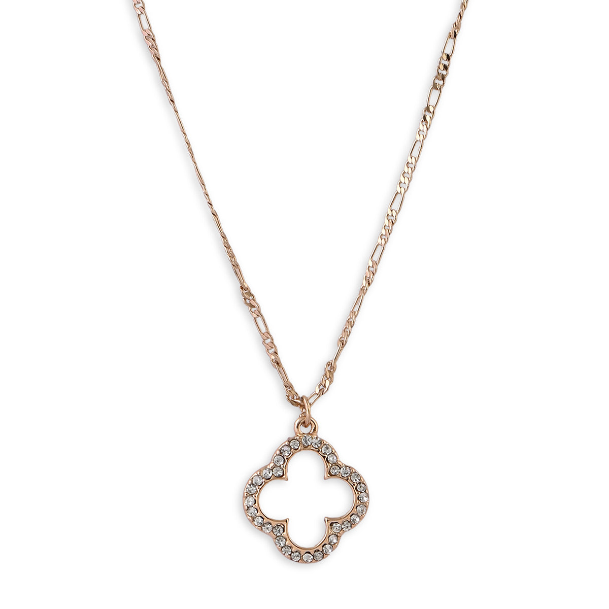Gold-Plated Clover Charm Necklace