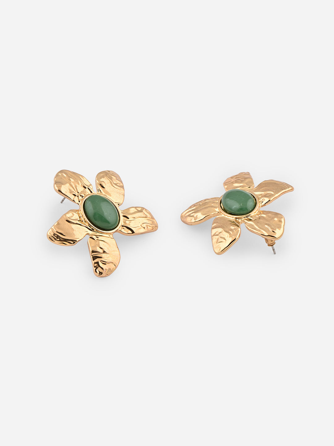 Botanic Bloom Green Stone Studs