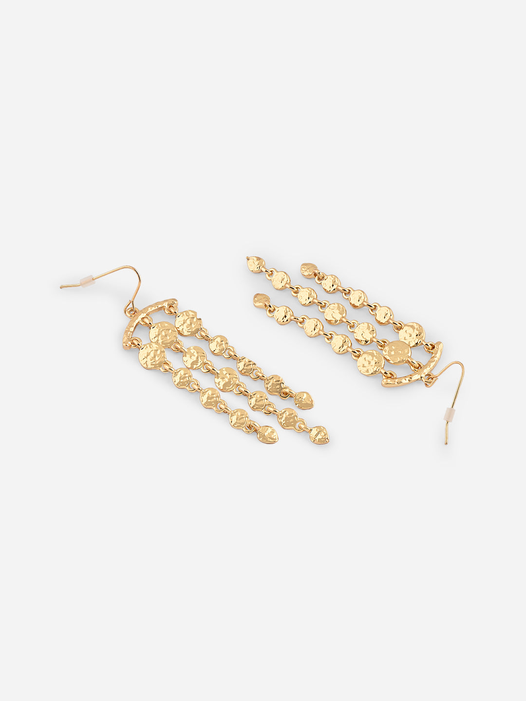Boho Tasselled Gold Drop Earrings
