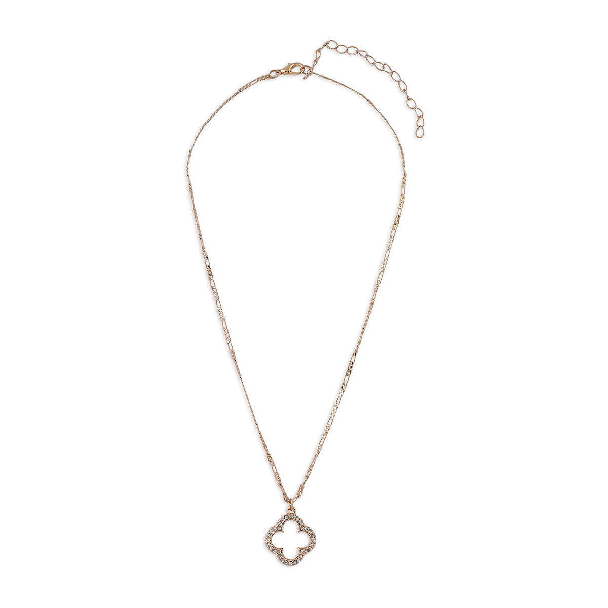 Gold-Plated Clover Charm Necklace
