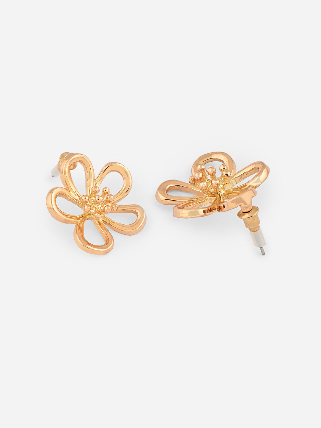 Golden Bloom Minimal Floral Studs