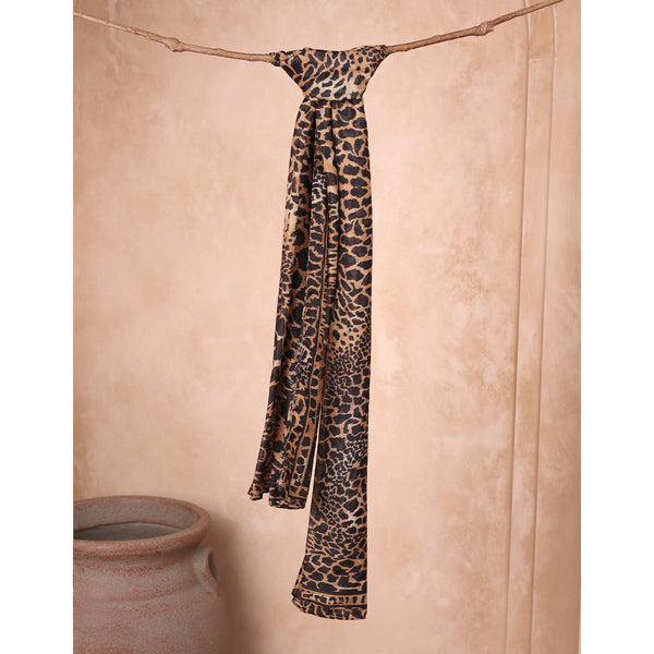 Luxury Multicolour Tiger/Leopard Animal Print Dupatta