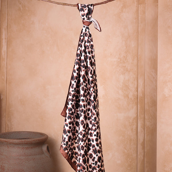 Brown & Black Animal Print Bandana