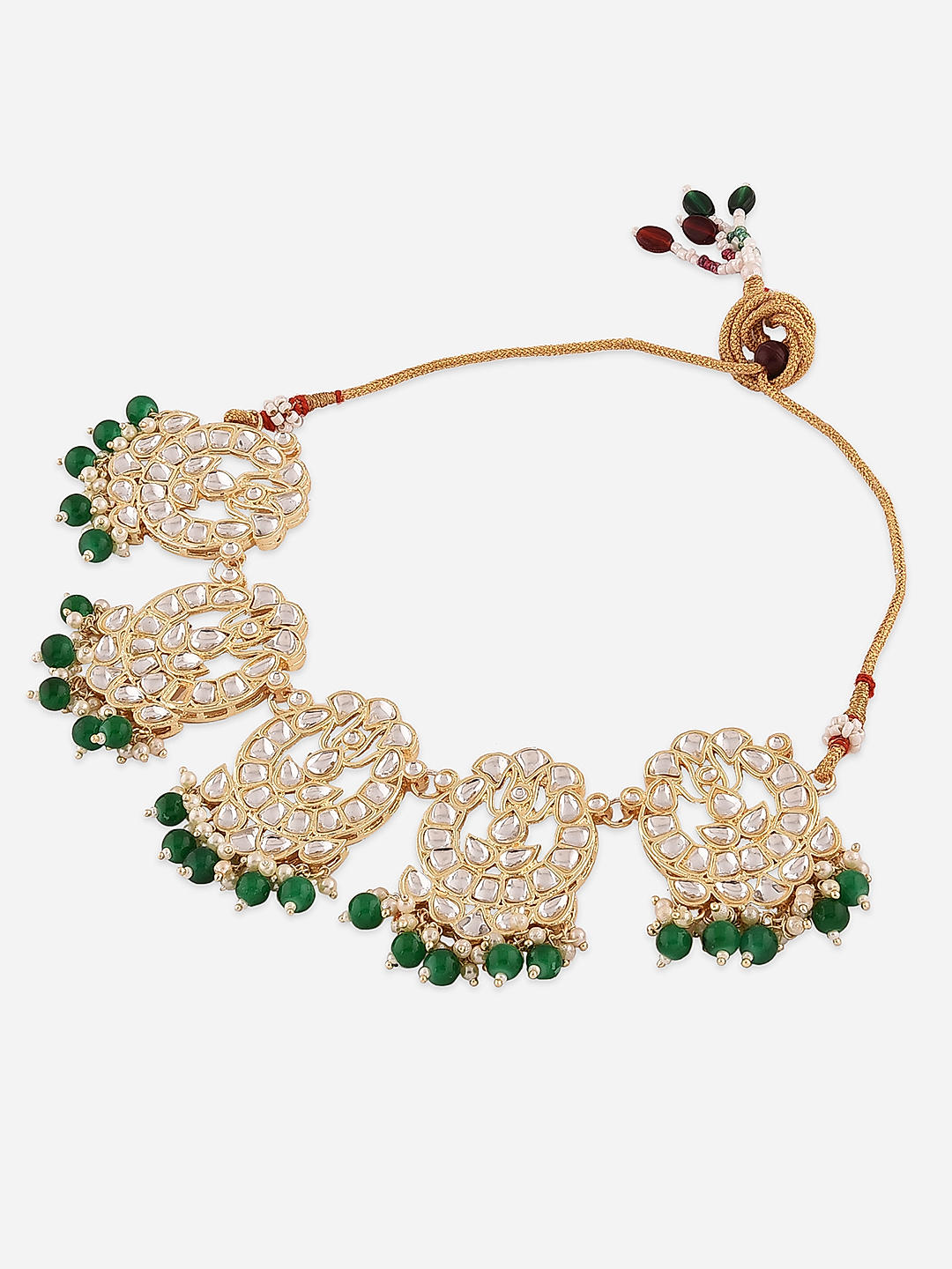 Fida Ethnic Traditional Wedding Gold Kundan Jewellery Set For Women