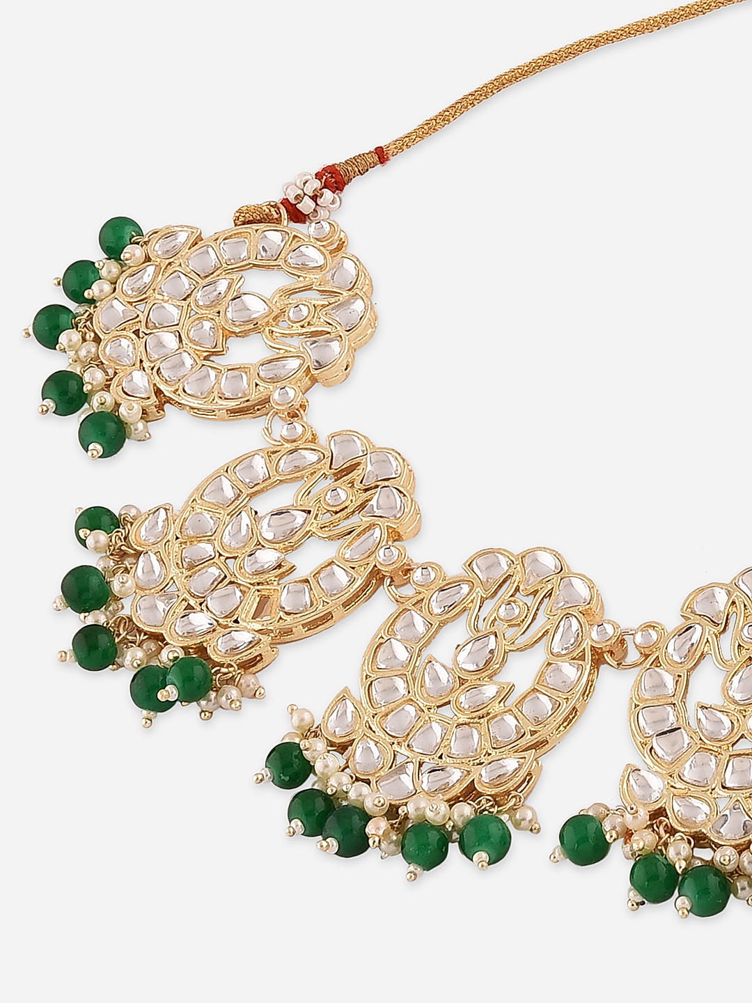 Fida Ethnic Traditional Wedding Gold Kundan Jewellery Set For Women
