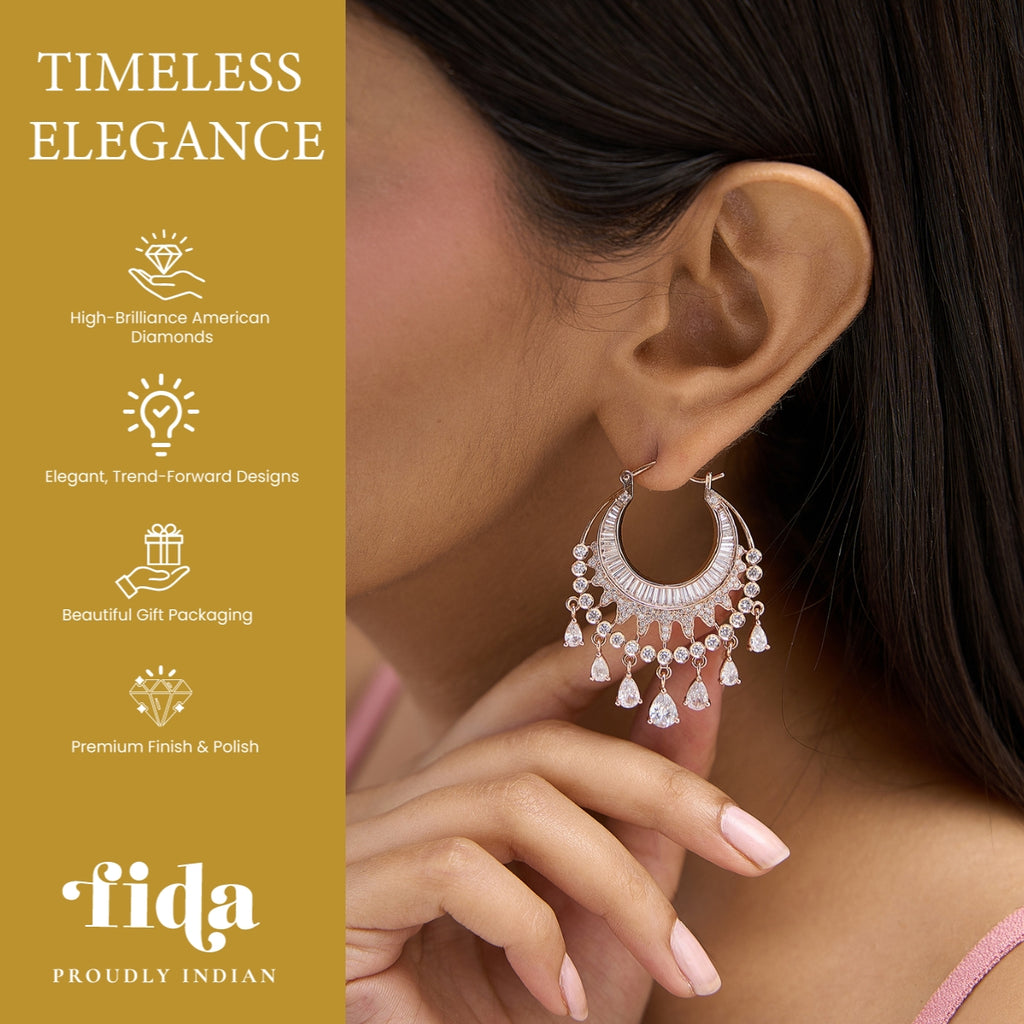 Blanc Lunar AD Hoop Earrings