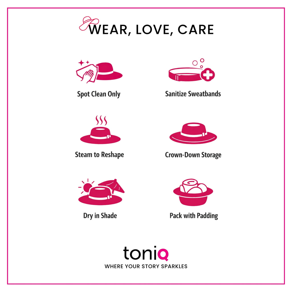 Off White Woven Straw Sun Hat with Pearl Embellishments