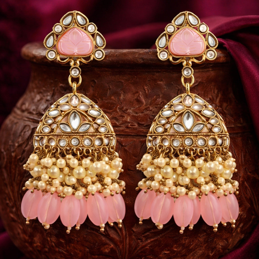 Festive Blush Pink Jhumka Earring