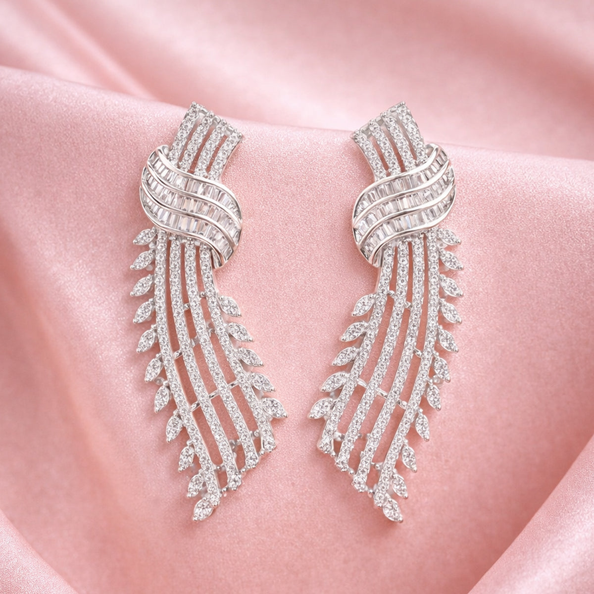 Winged Radiance Statement Drop Earring