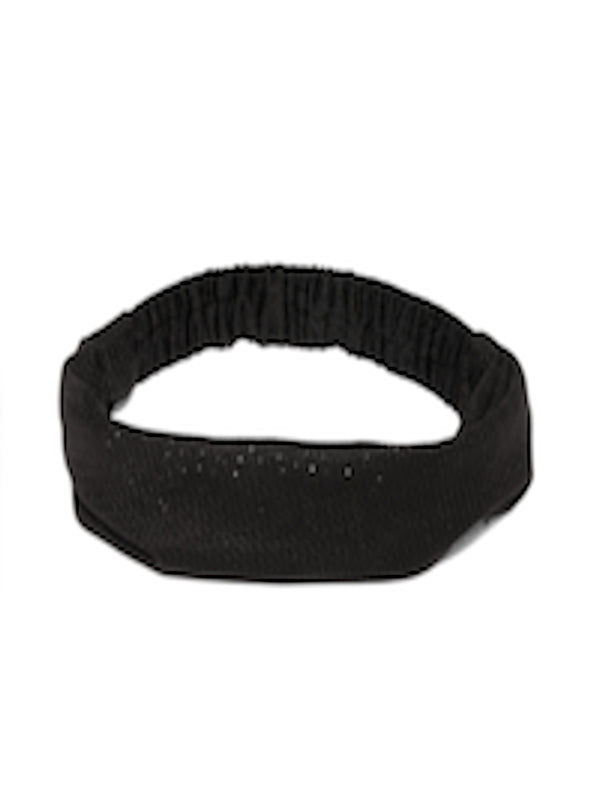Chic Black Textured Turban Headband