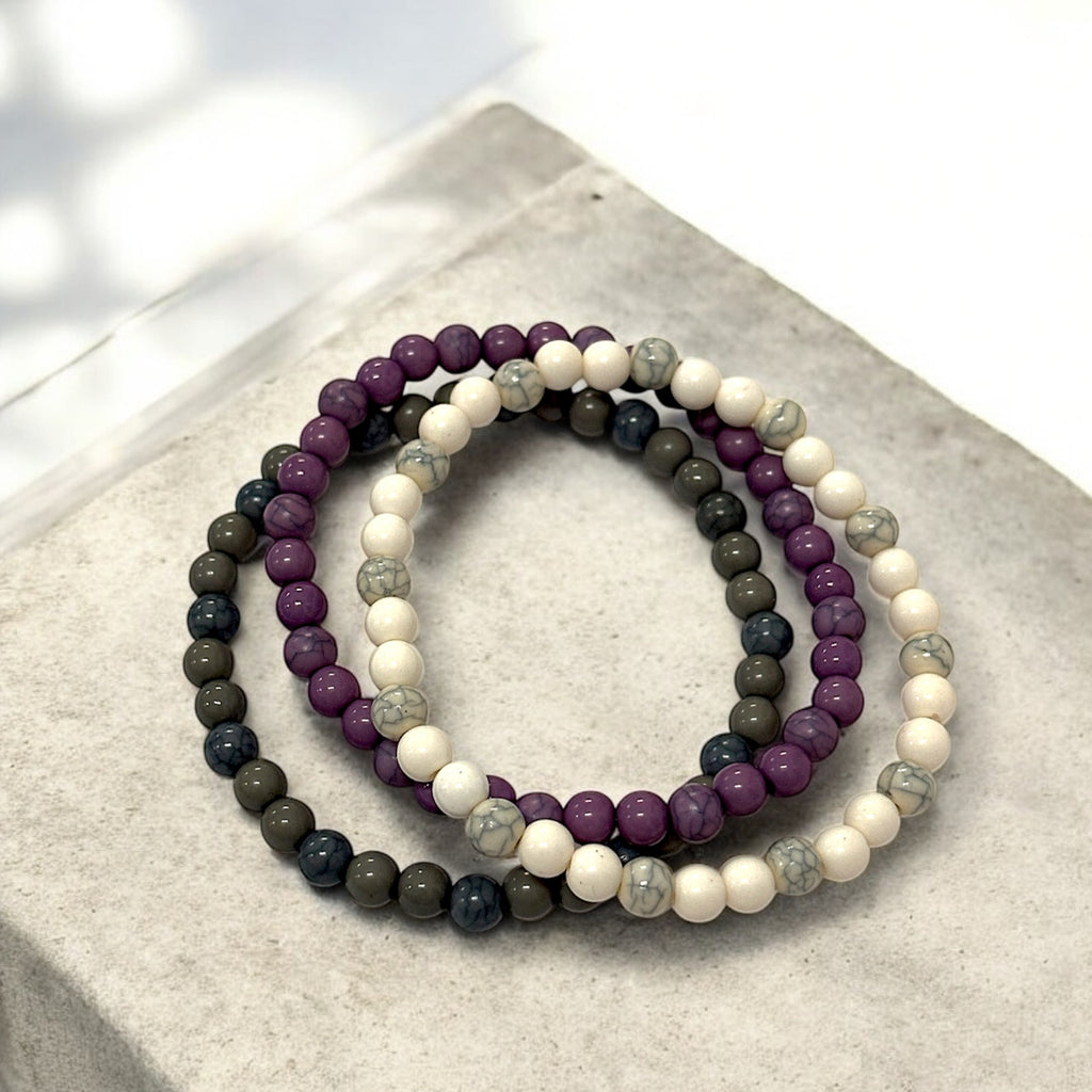 Trinity Stone-Bead Men’s Bracelet Set