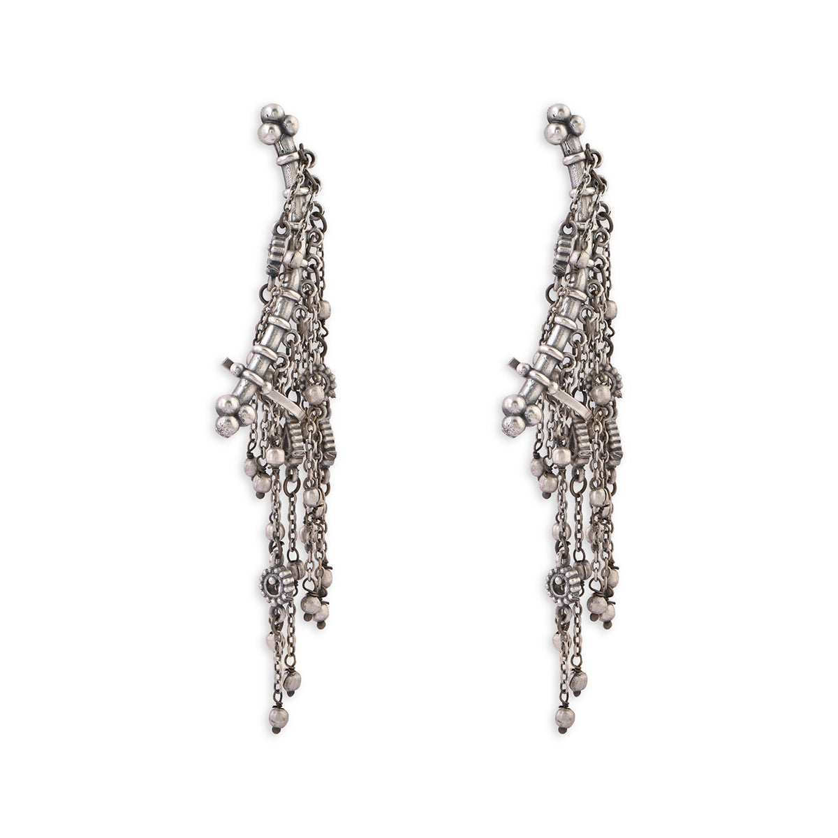 Oxidized Silver Filigree Earcuffs