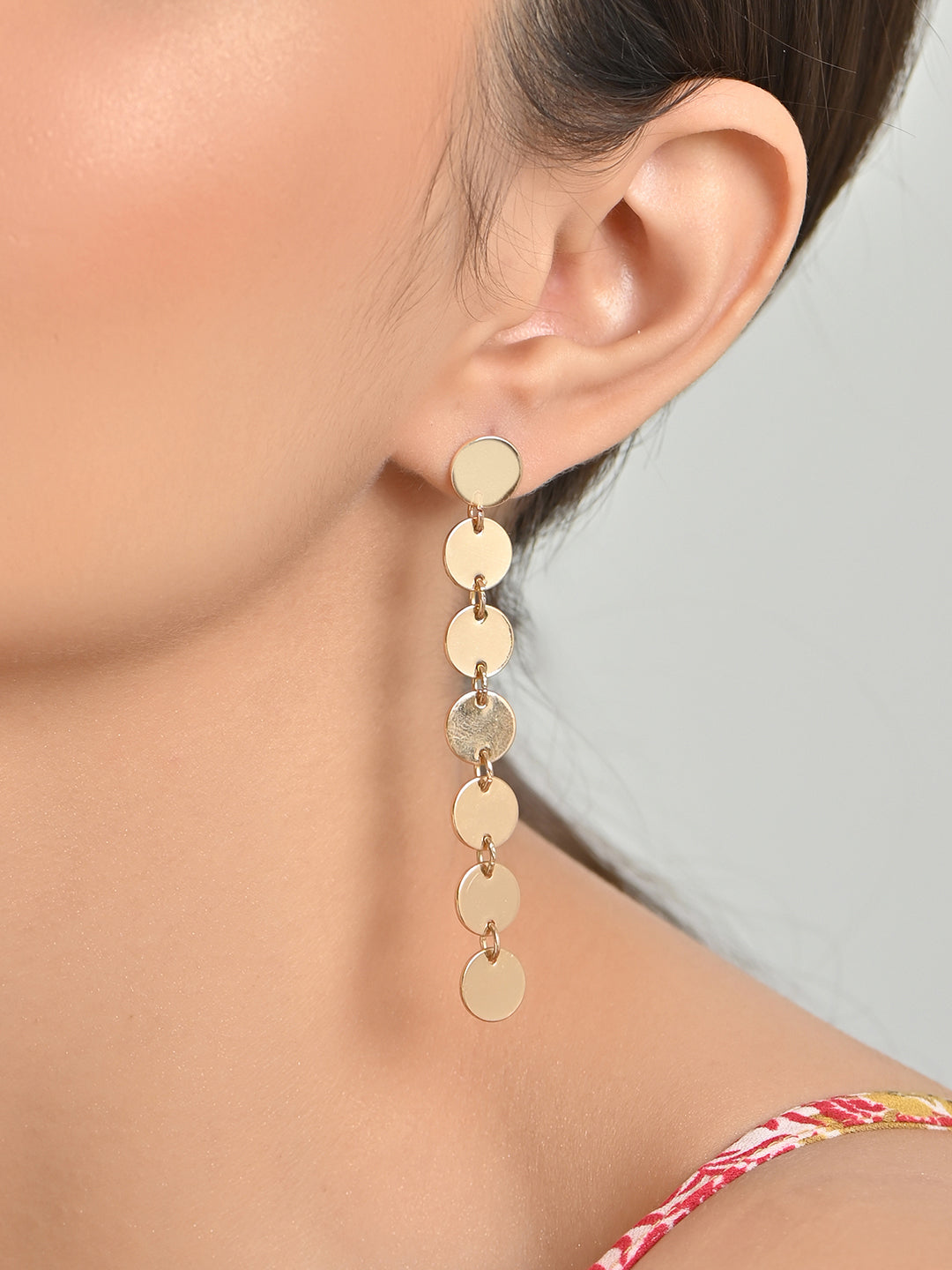 Gold Geometric Drop Earrings