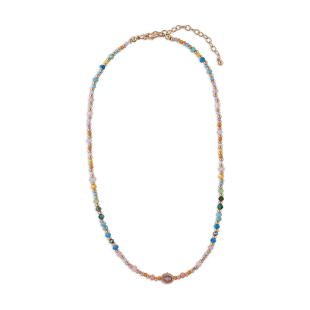 Golden Aura Multicolour Beaded Choker
