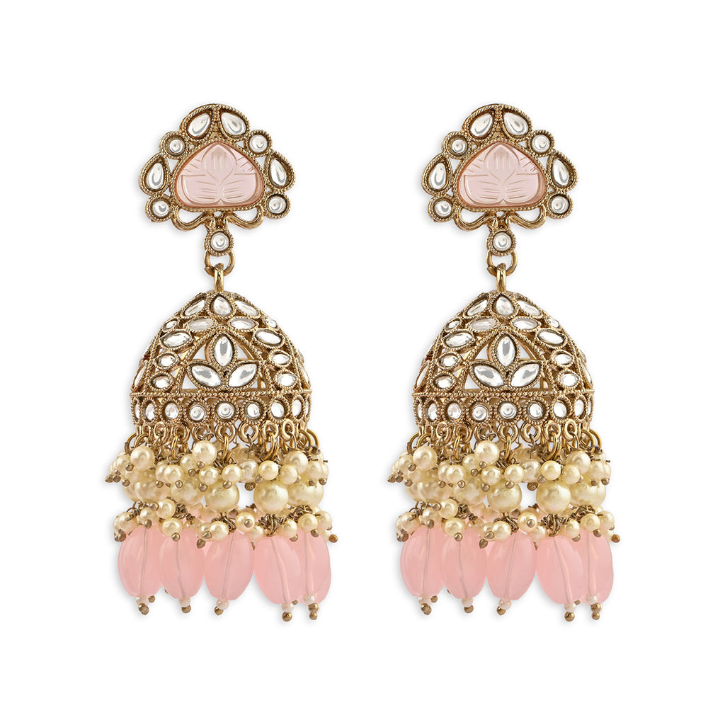 Festive Blush Pink Jhumka Earring
