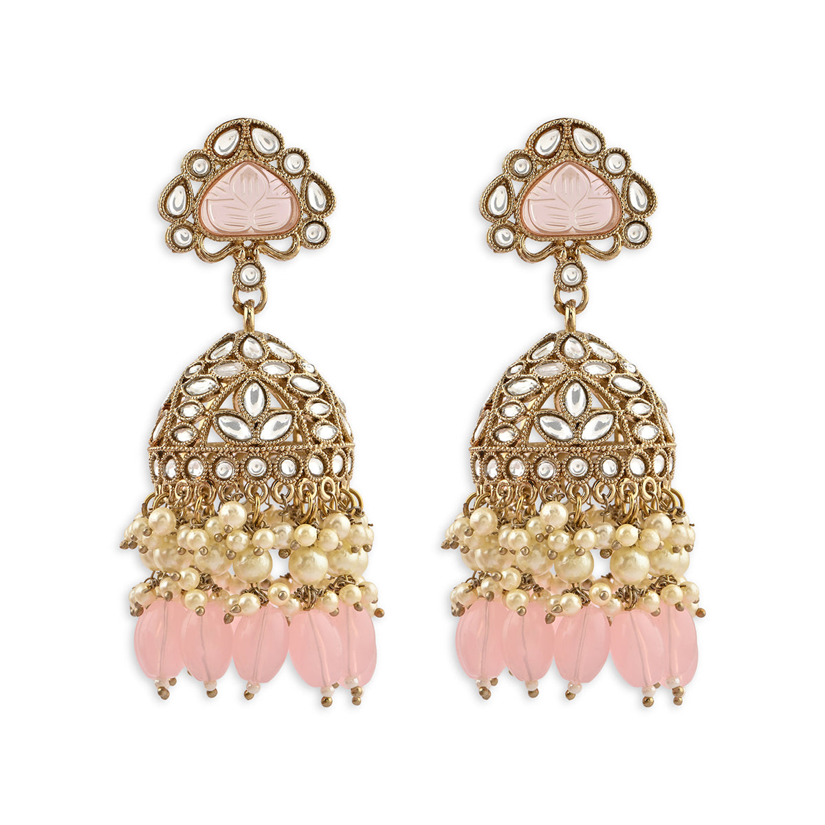 Festive Blush Pink Jhumka Earring