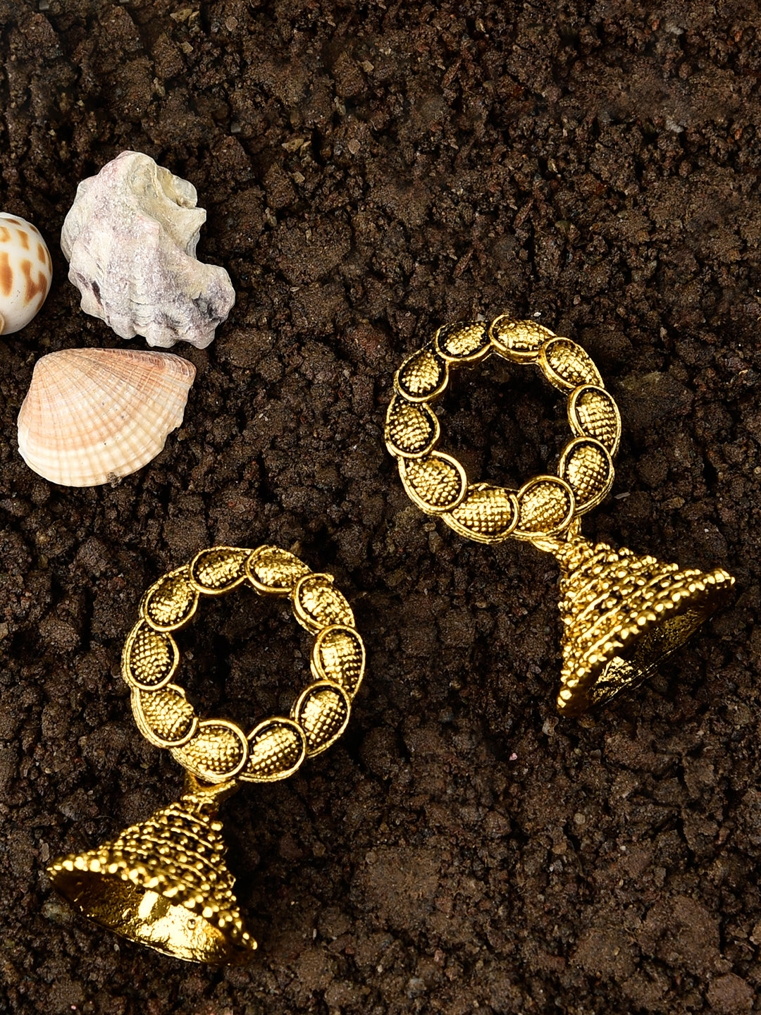 Contemporary Gold Drop Earrings