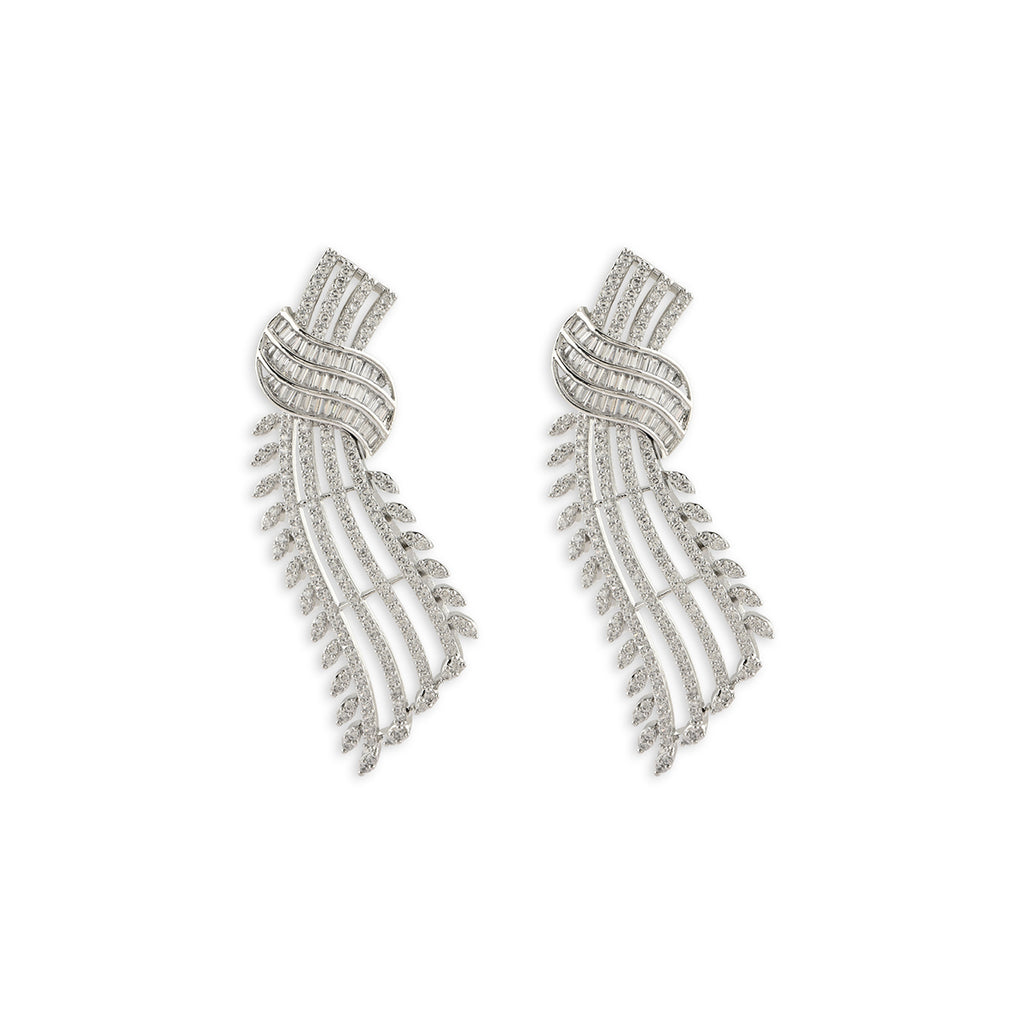 Winged Radiance Statement Drop Earring
