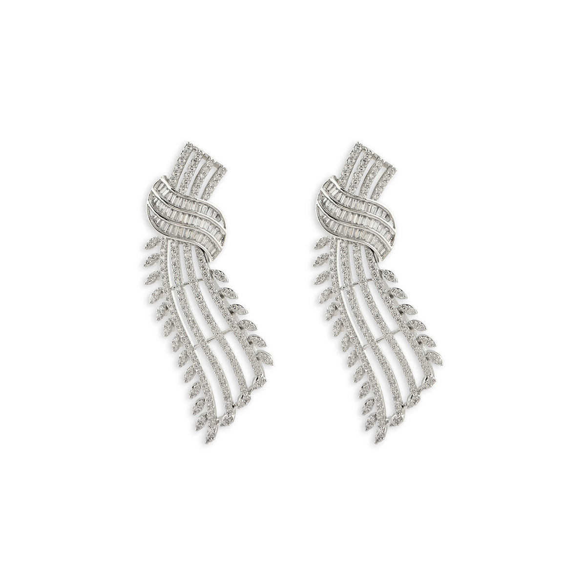 Winged Radiance Statement Drop Earring