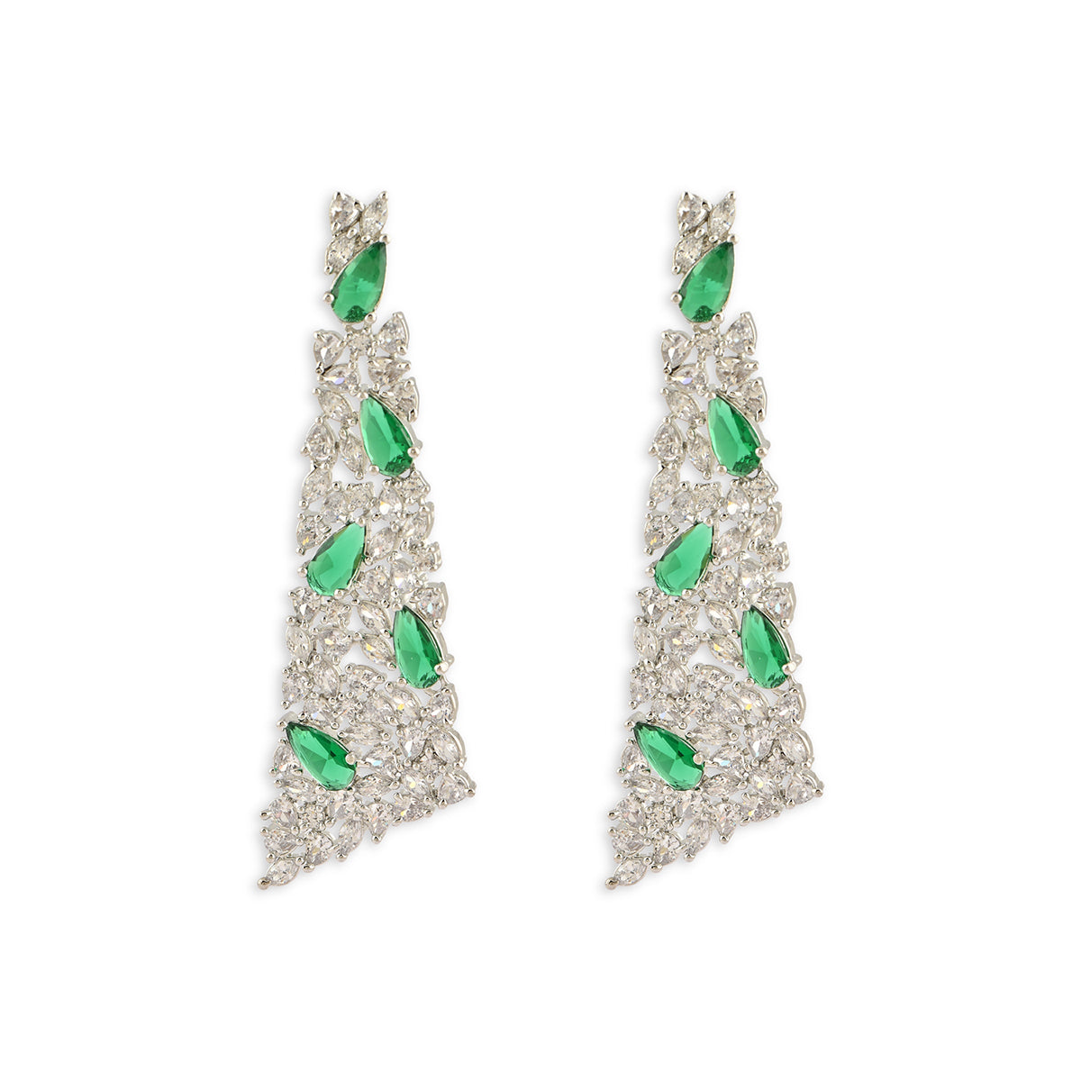 Handcrafted Emerald Spire Drop Earring