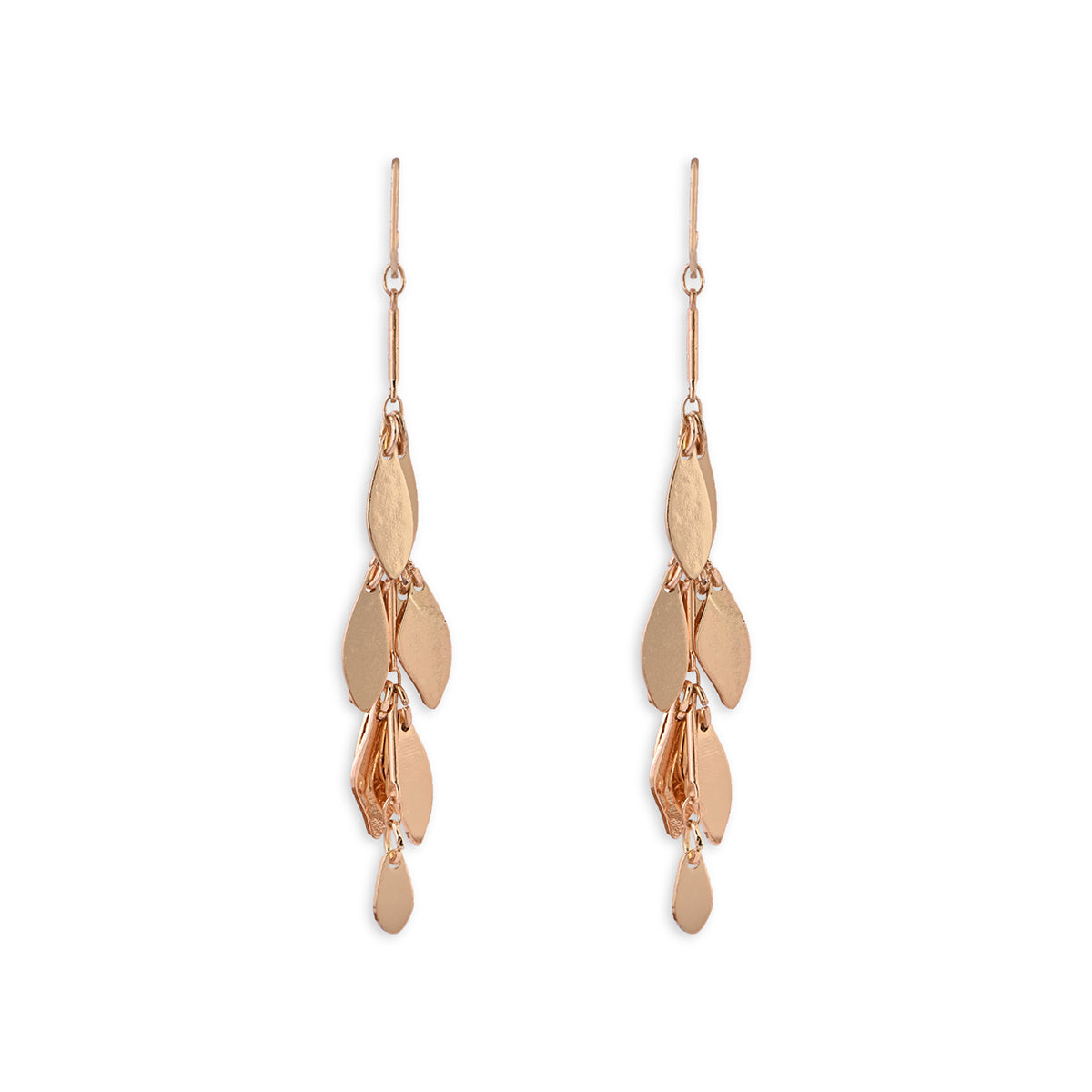 Golden Leaf Drop Earrings