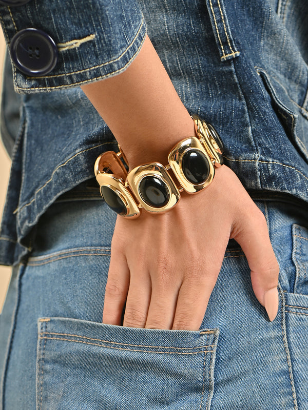 Noir Luxe Black Stone Bracelet