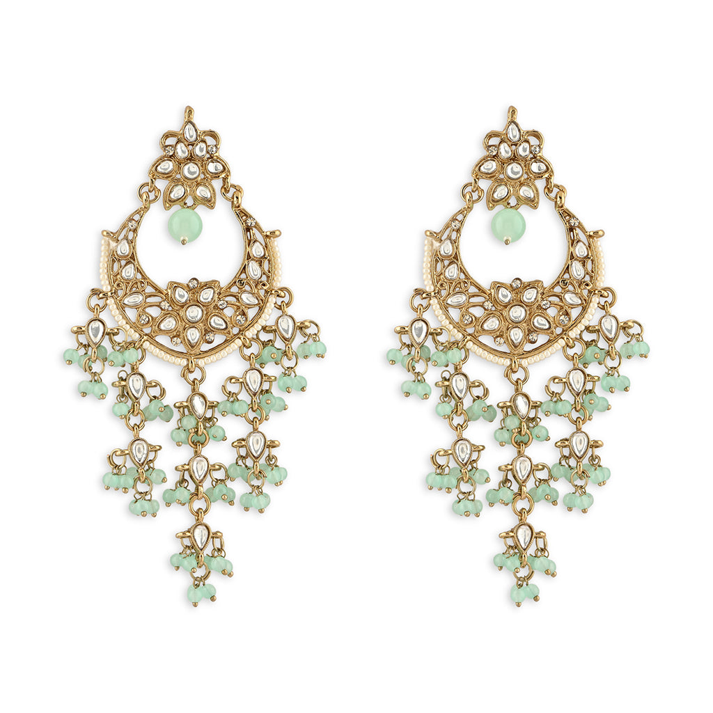 Festive Kundan Drop Chandbali Earring