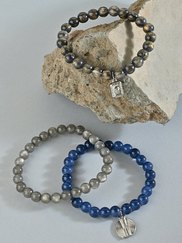 Steel Horizon Mens Bracelet Set of 3