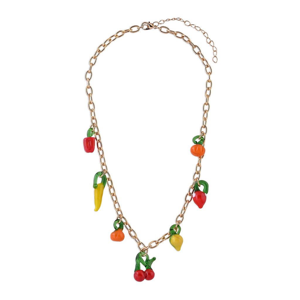 Tooty Fruity Veggie Pop Charm Necklace