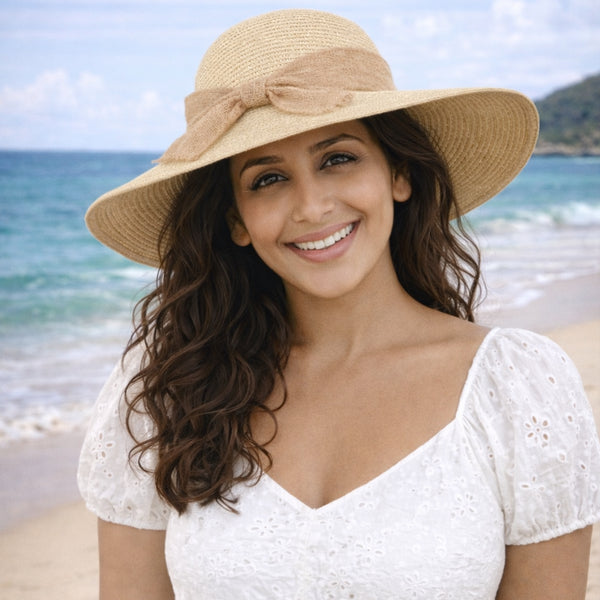 Sandswept Beige Floppy Beach Hat