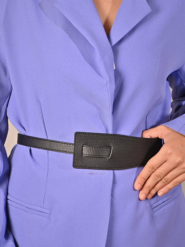 Midnight Wrap Black Waist Tie-Up Belt