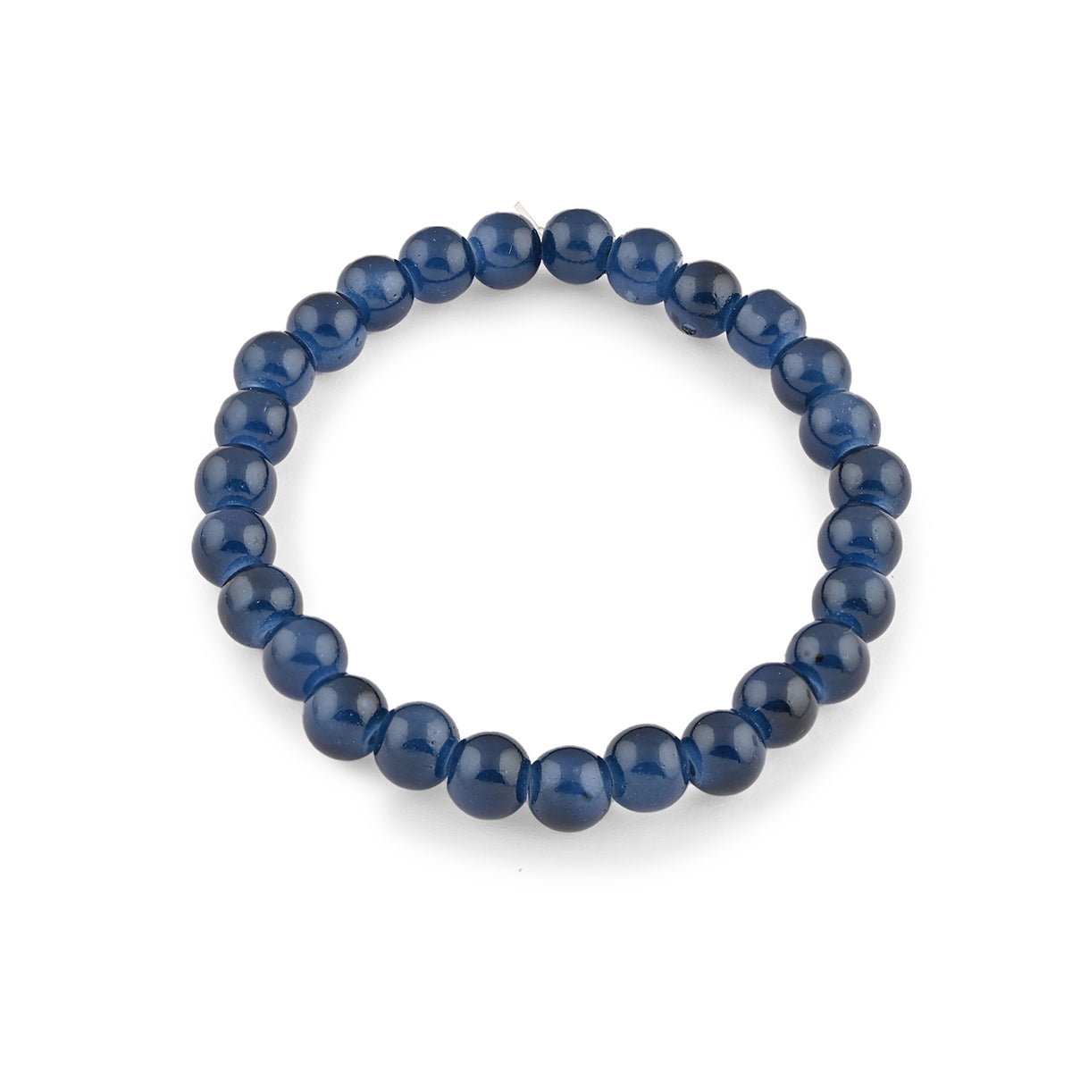 Ocean Blue Beaded & Braided Men's Bracelet Set of 4