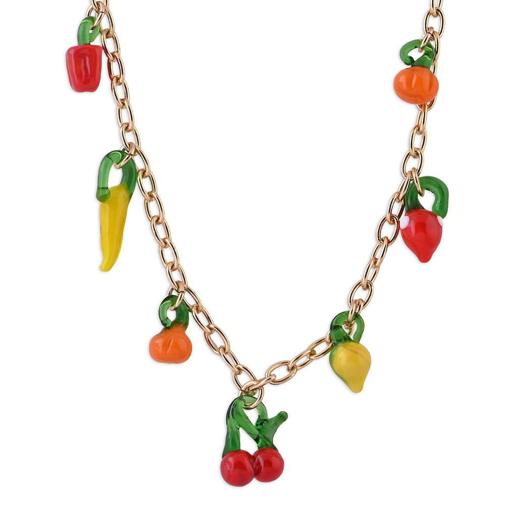 Tooty Fruity Veggie Pop Charm Necklace