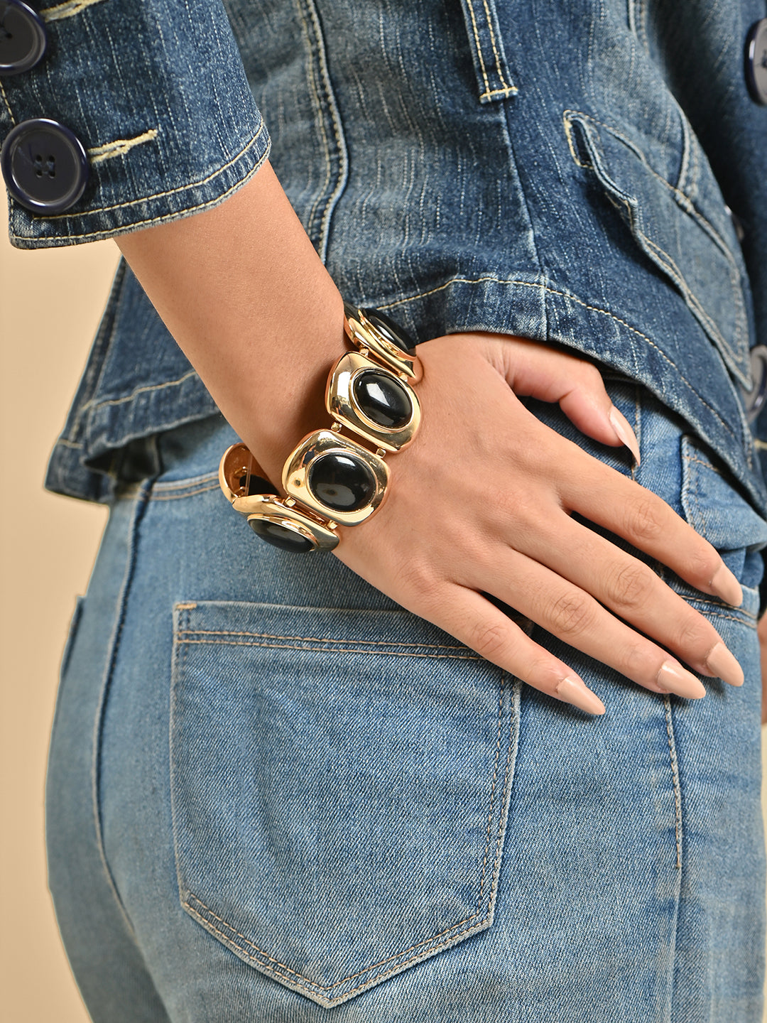 Noir Luxe Black Stone Bracelet