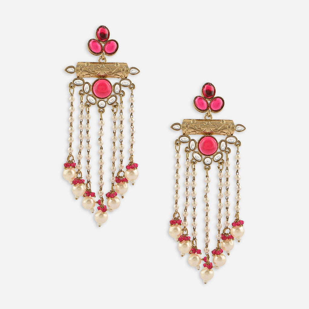 Handcrafted Sterling White Floral Drop Earrings