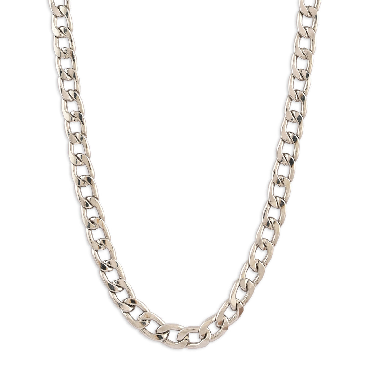 Men's Silver-Tone Cuban Link Chain