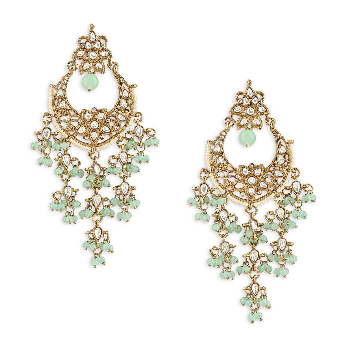 Festive Kundan Drop Chandbali Earring